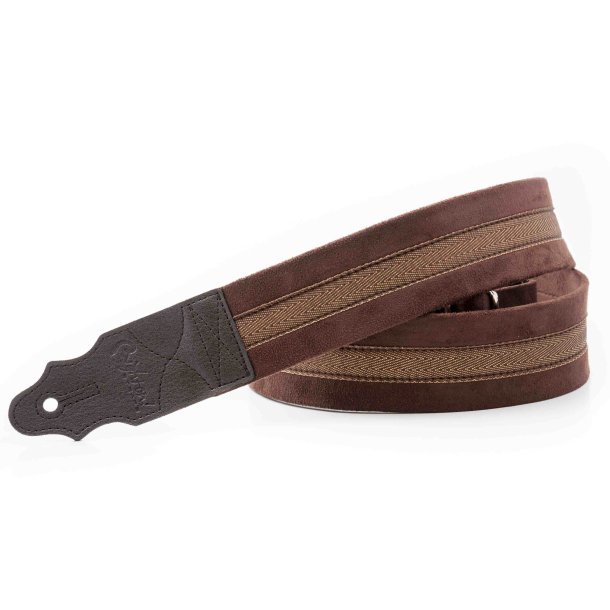 RightOn! Plain Brown Guitar Strap